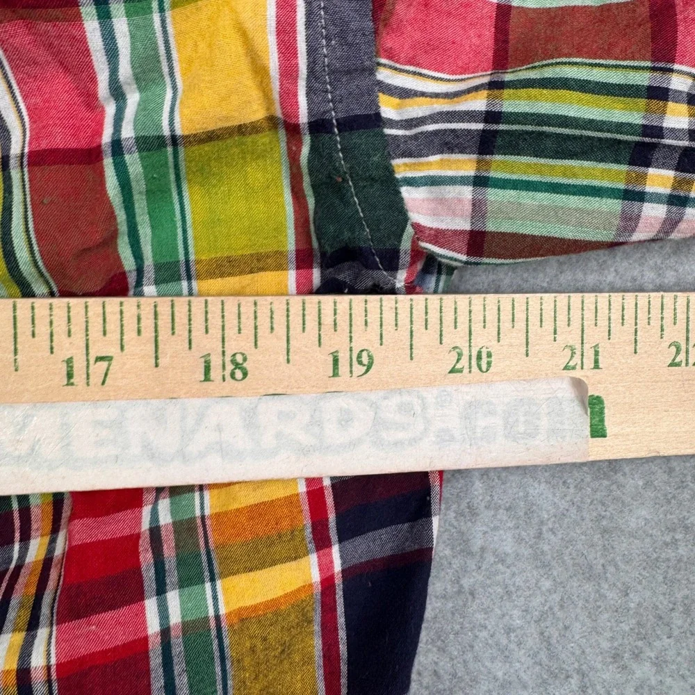 Ralph Lauren Shirt Boys XL 20 Multi Color Plaid Long Sleeve Cotton Button Down